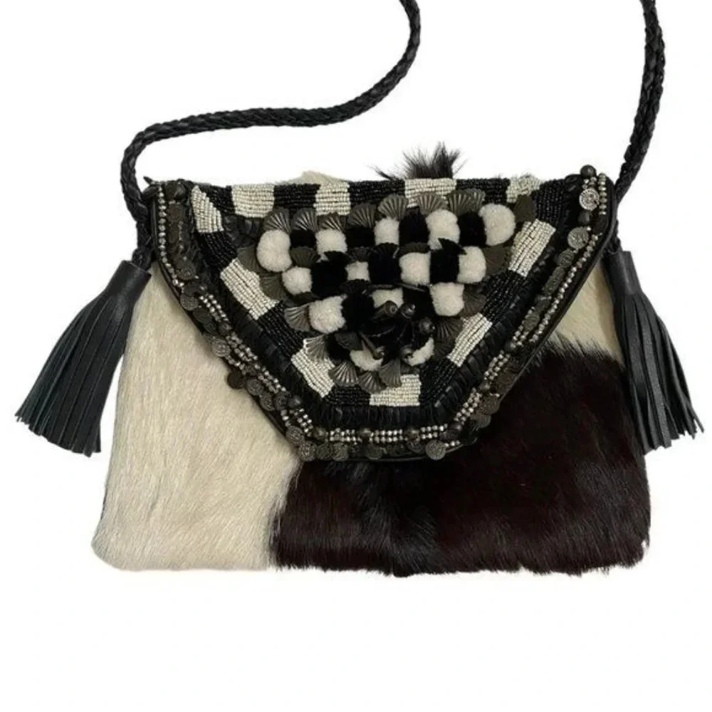 Handcrafted Leather Embellished Shoulder Bag
